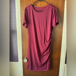 SHEIN Wine Red Midi Dress